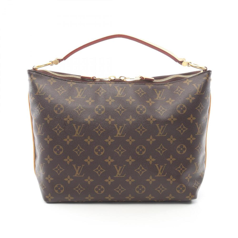 Louis Vuitton Sully Shoulder Bag Canvas Leather Monogram Brown